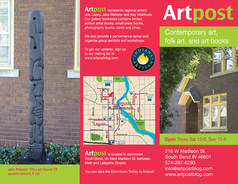 Client: Artpost Gallery, brochure (front)